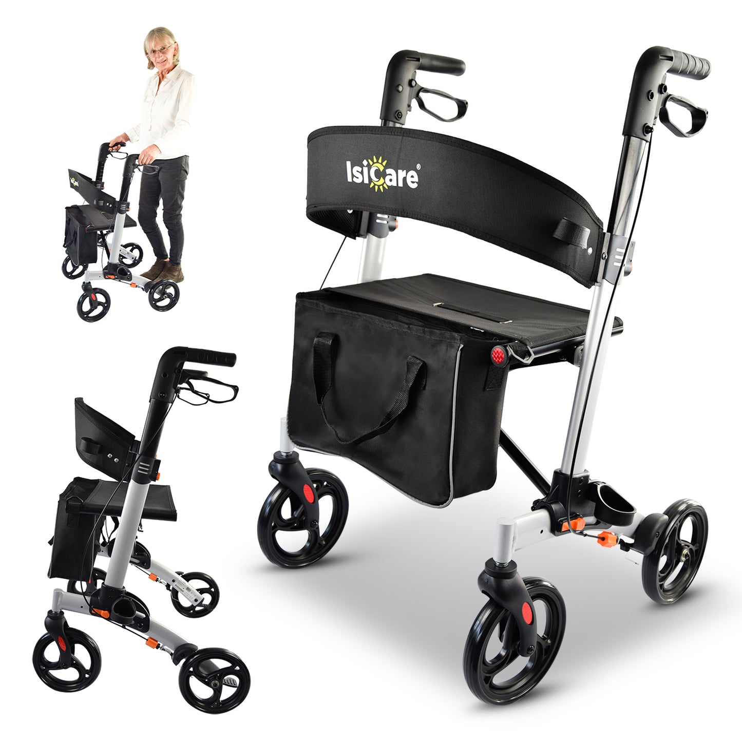 ISICARE Leichtgewichtrollator faltbar und ergonomisch