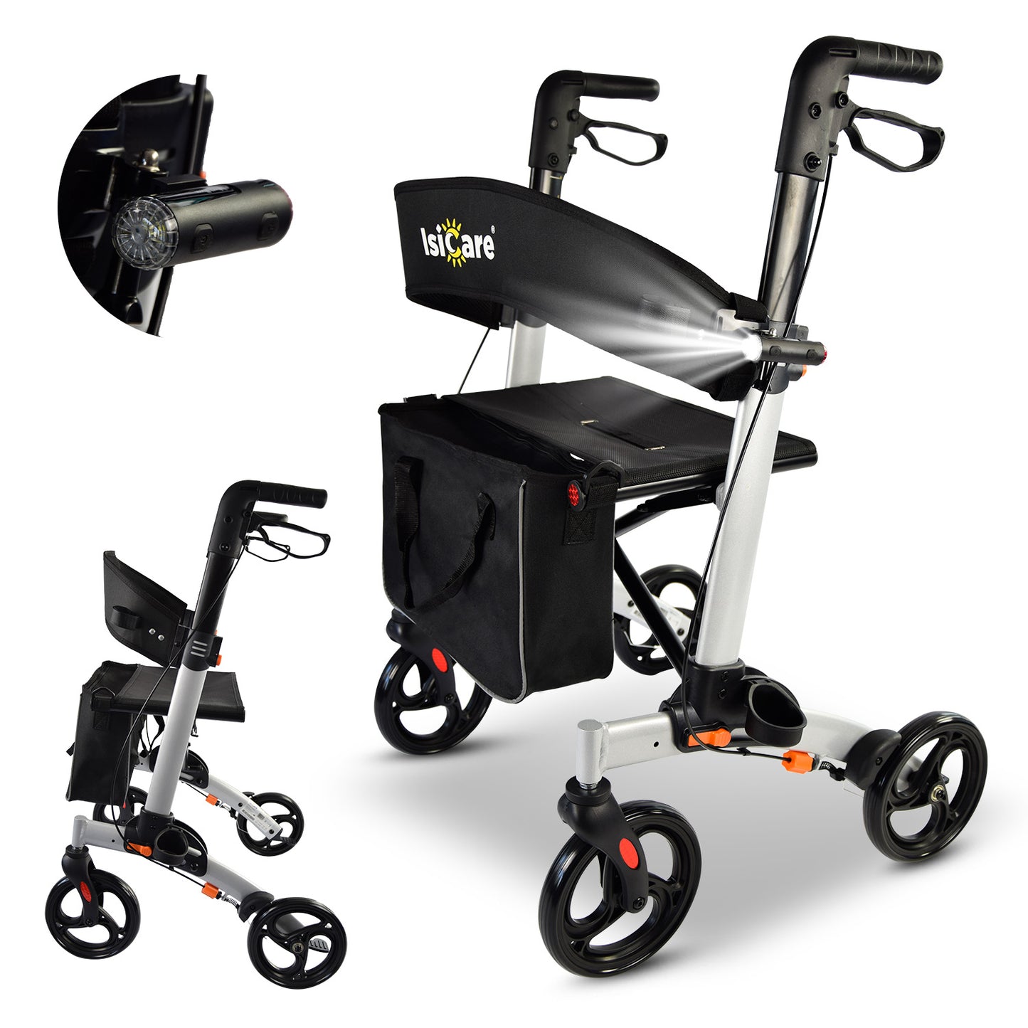 ISICARE Leichtgewichtrollator faltbar und ergonomisch
