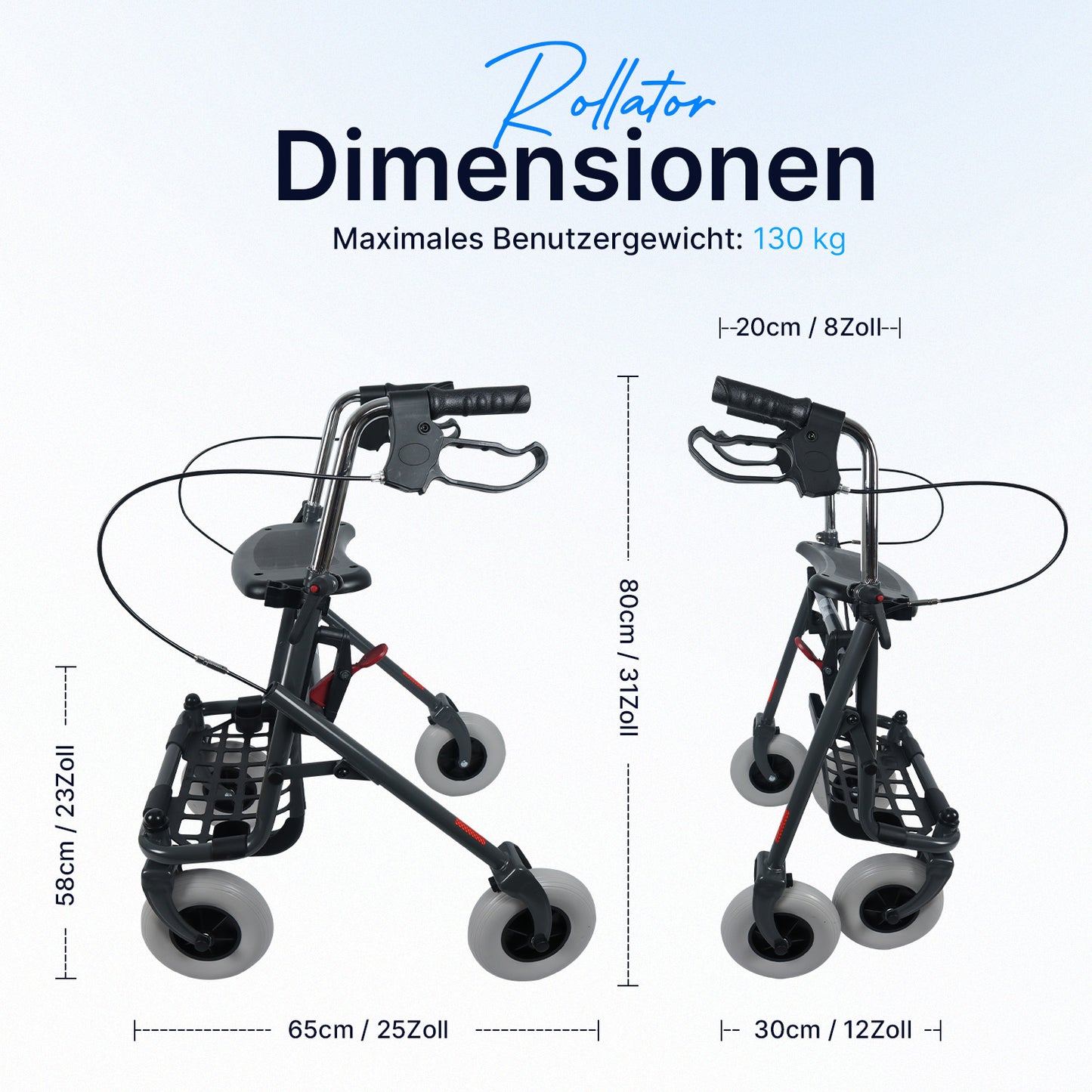 ISICARE Rollator leicht und ergonomisch