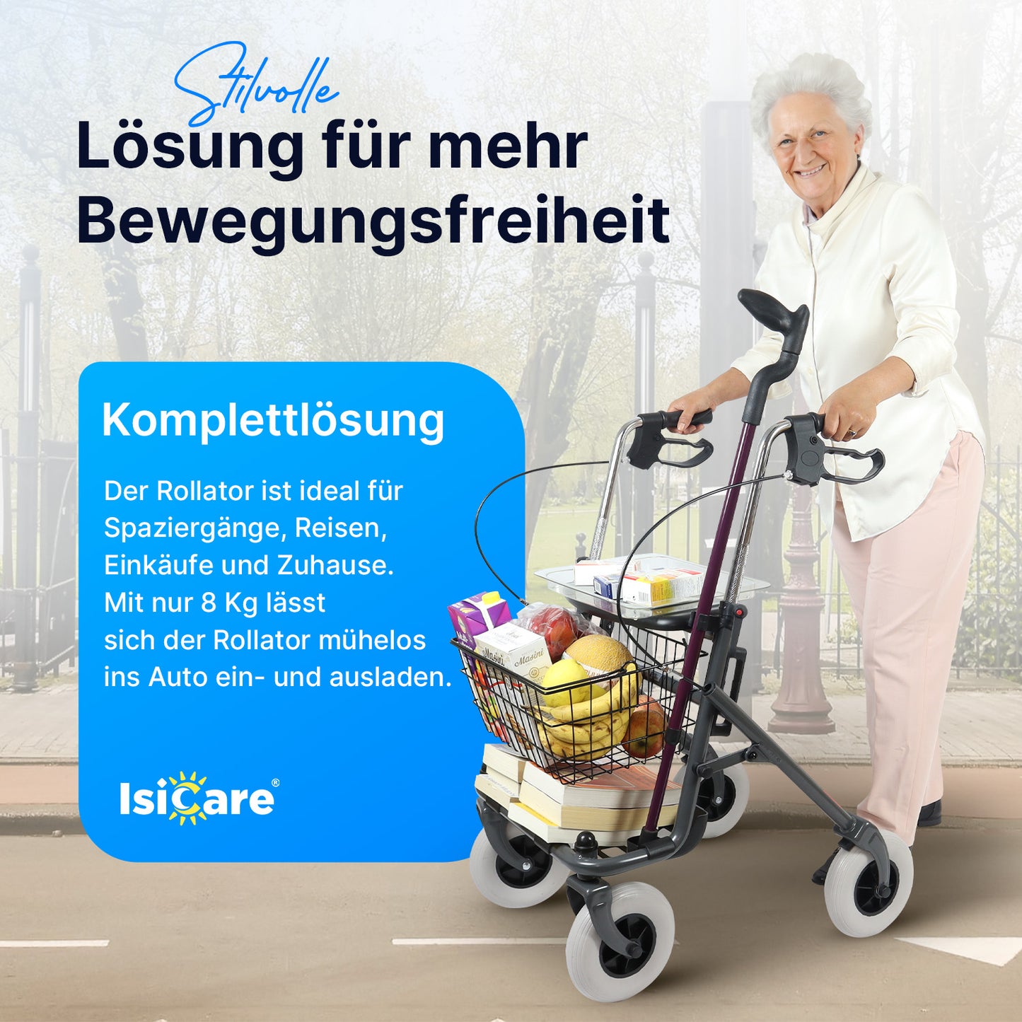 ISICARE Rollator leicht und ergonomisch